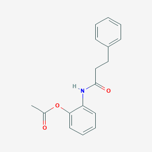 molecular formula C17H17NO3 B5839556 2-[(3-phenylpropanoyl)amino]phenyl acetate 