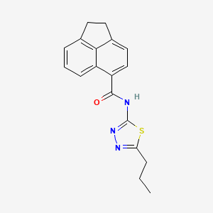 molecular formula C18H17N3OS B5839558 N-(5-propyl-1,3,4-thiadiazol-2-yl)-1,2-dihydro-5-acenaphthylenecarboxamide 