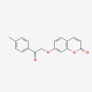 molecular formula C18H14O4 B5839560 7-[2-(4-methylphenyl)-2-oxoethoxy]-2H-chromen-2-one 