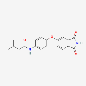 N-{4-[(1,3-dioxo-2,3-dihydro-1H-isoindol-5-yl)oxy]phenyl}-3-methylbutanamide