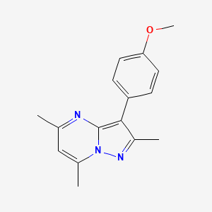 molecular formula C16H17N3O B5839587 3-(4-methoxyphenyl)-2,5,7-trimethylpyrazolo[1,5-a]pyrimidine 