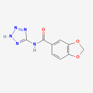 molecular formula C9H7N5O3 B5839590 N-(2H-tetrazol-5-yl)-1,3-benzodioxole-5-carboxamide 