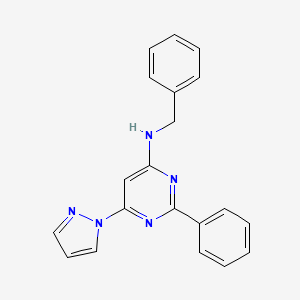 molecular formula C20H17N5 B5839595 N-benzyl-2-phenyl-6-pyrazol-1-ylpyrimidin-4-amine 