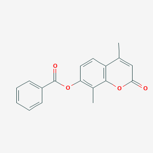 molecular formula C18H14O4 B5839608 4,8-二甲基-2-氧代-2H-色满-7-基苯甲酸酯 