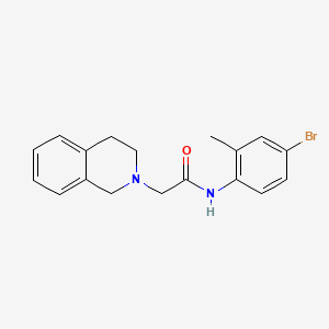 molecular formula C18H19BrN2O B5839613 N-(4-bromo-2-methylphenyl)-2-(3,4-dihydroisoquinolin-2(1H)-yl)acetamide 