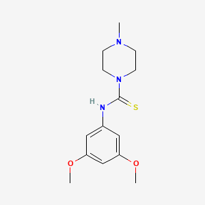 molecular formula C14H21N3O2S B5839616 N-(3,5-DIMETHOXYPHENYL)-4-METHYLTETRAHYDRO-1(2H)-PYRAZINECARBOTHIOAMIDE 