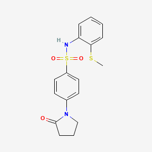 N-[2-(methylthio)phenyl]-4-(2-oxo-1-pyrrolidinyl)benzenesulfonamide