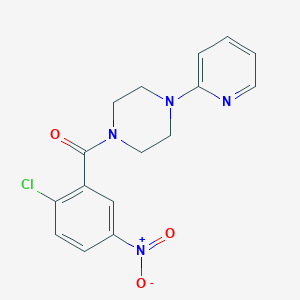 molecular formula C16H15ClN4O3 B5839635 1-(2-chloro-5-nitrobenzoyl)-4-(2-pyridinyl)piperazine 