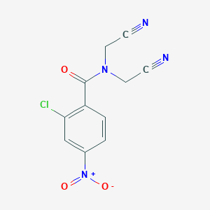 2-chloro-N,N-bis(cyanomethyl)-4-nitrobenzamide