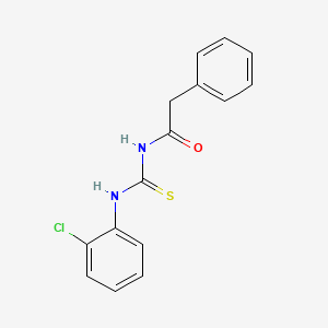 molecular formula C15H13ClN2OS B5839651 N-[(2-chlorophenyl)carbamothioyl]-2-phenylacetamide 