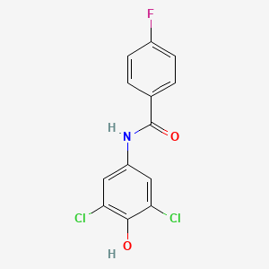 molecular formula C13H8Cl2FNO2 B5839687 N-(3,5-dichloro-4-hydroxyphenyl)-4-fluorobenzamide 