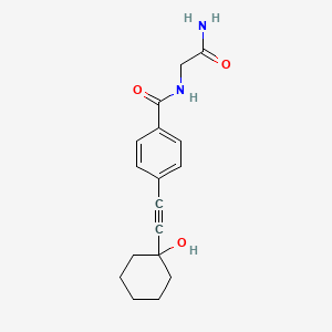 N-(2-amino-2-oxoethyl)-4-[(1-hydroxycyclohexyl)ethynyl]benzamide