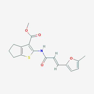 methyl 2-{[3-(5-methyl-2-furyl)acryloyl]amino}-5,6-dihydro-4H-cyclopenta[b]thiophene-3-carboxylate