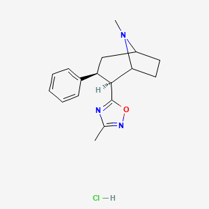 molecular formula C17H22ClN3O B583978 (1R,2S,3S,5S)-3-Phenyl-2-(3-methyl-1,2,4-oxadiazol-5-yl) Tropane CAS No. 147059-95-8