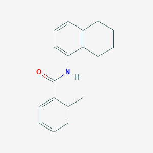 molecular formula C18H19NO B5839794 2-methyl-N-(5,6,7,8-tetrahydronaphthalen-1-yl)benzamide CAS No. 124868-89-9