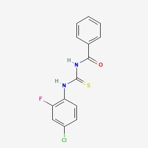 molecular formula C14H10ClFN2OS B5839795 N-[(4-chloro-2-fluorophenyl)carbamothioyl]benzamide 