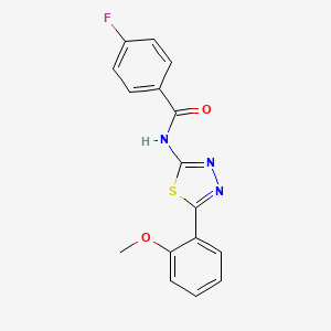 4-fluoro-N-[5-(2-methoxyphenyl)-1,3,4-thiadiazol-2-yl]benzamide