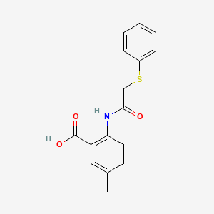 5-methyl-2-{[(phenylthio)acetyl]amino}benzoic acid