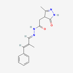 molecular formula C16H18N4O2 B5839862 2-(3-methyl-5-oxo-4,5-dihydro-1H-pyrazol-4-yl)-N'-(2-methyl-3-phenyl-2-propen-1-ylidene)acetohydrazide 