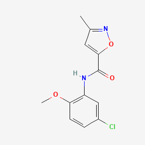 molecular formula C12H11ClN2O3 B5839865 N-(5-chloro-2-methoxyphenyl)-3-methyl-1,2-oxazole-5-carboxamide 