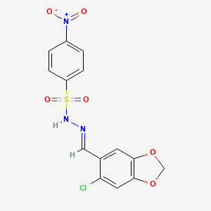 N'-[(6-chloro-1,3-benzodioxol-5-yl)methylene]-4-nitrobenzenesulfonohydrazide