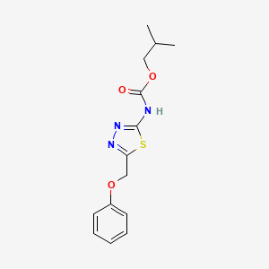 2-methylpropyl N-[5-(phenoxymethyl)-1,3,4-thiadiazol-2-yl]carbamate