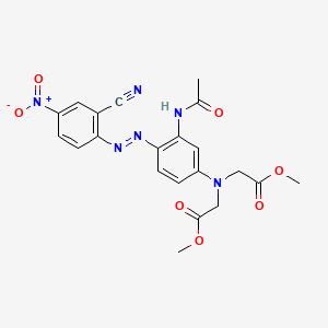 molecular formula C21H20N6O7 B583991 methyl N-(3-acetylamino)-4-(2-cyano-4-nitrophenylazo)phenyl)-N-((1-methoxy)acetyl)glycinate CAS No. 149850-30-6