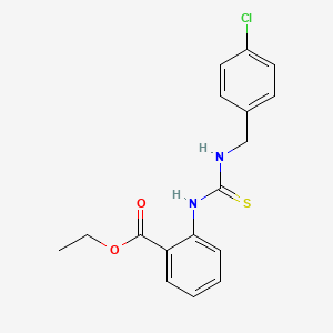 ethyl 2-({[(4-chlorobenzyl)amino]carbonothioyl}amino)benzoate