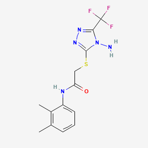 2-[[4-amino-5-(trifluoromethyl)-1,2,4-triazol-3-yl]sulfanyl]-N-(2,3-dimethylphenyl)acetamide