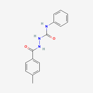 molecular formula C15H15N3O2 B5839936 2-(4-methylbenzoyl)-N-phenylhydrazinecarboxamide 