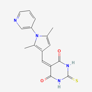 5-{[2,5-dimethyl-1-(pyridin-3-yl)-1H-pyrrol-3-yl]methylidene}-2-thioxodihydropyrimidine-4,6(1H,5H)-dione