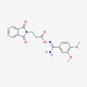 [(Z)-[amino-(3,4-dimethoxyphenyl)methylidene]amino] 3-(1,3-dioxoisoindol-2-yl)propanoate