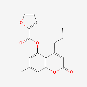 molecular formula C18H16O5 B5839951 7-methyl-2-oxo-4-propyl-2H-chromen-5-yl furan-2-carboxylate CAS No. 432001-26-8