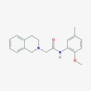 molecular formula C19H22N2O2 B5839958 2-(3,4-dihydroisoquinolin-2(1H)-yl)-N-(2-methoxy-5-methylphenyl)acetamide 