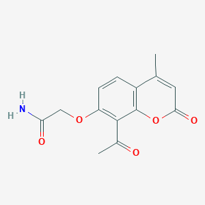 2-[(8-acetyl-4-methyl-2-oxo-2H-chromen-7-yl)oxy]acetamide