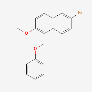 molecular formula C18H15BrO2 B5839979 6-bromo-2-methoxy-1-(phenoxymethyl)naphthalene 