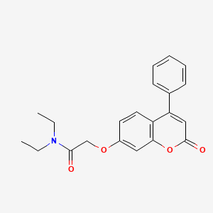 molecular formula C21H21NO4 B5839987 N,N-diethyl-2-[(2-oxo-4-phenyl-2H-chromen-7-yl)oxy]acetamide 