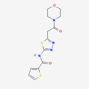 molecular formula C13H14N4O3S2 B5840000 N-{5-[2-(4-morpholinyl)-2-oxoethyl]-1,3,4-thiadiazol-2-yl}-2-thiophenecarboxamide 