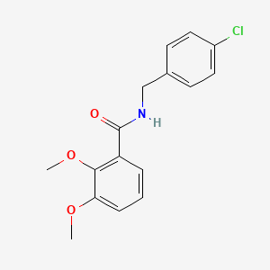 molecular formula C16H16ClNO3 B5840005 N-[(4-chlorophenyl)methyl]-2,3-dimethoxybenzamide 