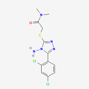 2-[[4-amino-5-(2,4-dichlorophenyl)-1,2,4-triazol-3-yl]sulfanyl]-N,N-dimethylacetamide