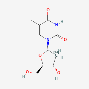 molecular formula C10H14N2O5 B584012 [2'-13C]thymidine CAS No. 185553-96-2