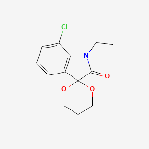 molecular formula C13H14ClNO3 B5840132 7'-chloro-1'-ethylspiro[1,3-dioxane-2,3'-indol]-2'(1'H)-one 