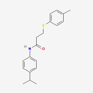 3-[(4-methylphenyl)sulfanyl]-N-[4-(propan-2-yl)phenyl]propanamide