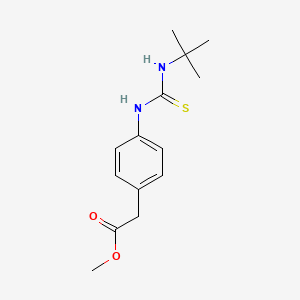 molecular formula C14H20N2O2S B5840145 Methyl {4-[(tert-butylcarbamothioyl)amino]phenyl}acetate 