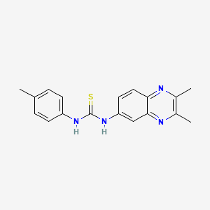 molecular formula C18H18N4S B5840162 N-(2,3-dimethyl-6-quinoxalinyl)-N'-(4-methylphenyl)thiourea 