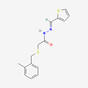 molecular formula C15H16N2OS2 B5840170 2-[(2-methylbenzyl)thio]-N'-(2-thienylmethylene)acetohydrazide 