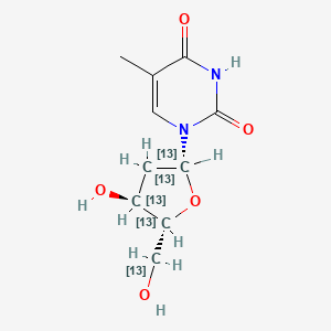 molecular formula C10H14N2O5 B584018 [1',2',3',4',5'-13C5]thymidine CAS No. 156968-81-9