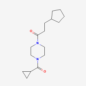 1-(3-cyclopentylpropanoyl)-4-(cyclopropylcarbonyl)piperazine