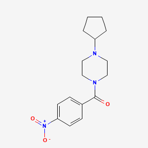 (4-CYCLOPENTYLPIPERAZINO)(4-NITROPHENYL)METHANONE