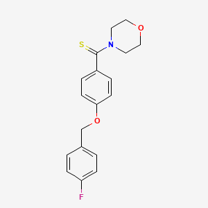 4-({4-[(4-fluorobenzyl)oxy]phenyl}carbonothioyl)morpholine